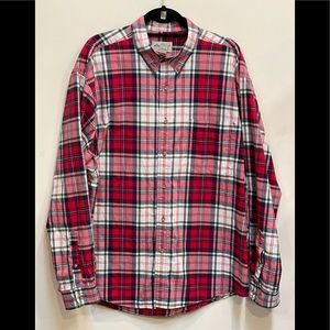 Eddie Bauer Plaid Long Sleeve Cotton Shirt